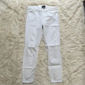 Just USA White Distressed Skinny Jeans Size 30